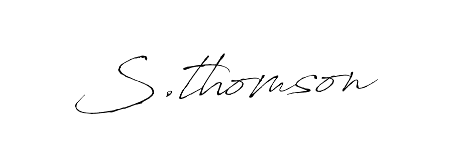 Antro_Vectra is a professional signature style that is perfect for those who want to add a touch of class to their signature. It is also a great choice for those who want to make their signature more unique. Get S.thomson name to fancy signature for free. S.thomson signature style 6 images and pictures png