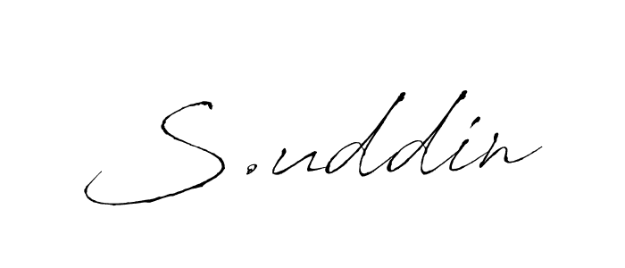 Also we have S.uddin name is the best signature style. Create professional handwritten signature collection using Antro_Vectra autograph style. S.uddin signature style 6 images and pictures png