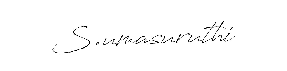 Antro_Vectra is a professional signature style that is perfect for those who want to add a touch of class to their signature. It is also a great choice for those who want to make their signature more unique. Get S.umasuruthi name to fancy signature for free. S.umasuruthi signature style 6 images and pictures png