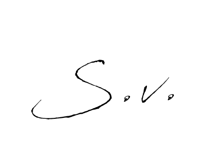 S.v. stylish signature style. Best Handwritten Sign (Antro_Vectra) for my name. Handwritten Signature Collection Ideas for my name S.v.. S.v. signature style 6 images and pictures png