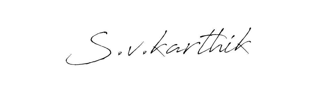 It looks lik you need a new signature style for name S.v.karthik. Design unique handwritten (Antro_Vectra) signature with our free signature maker in just a few clicks. S.v.karthik signature style 6 images and pictures png