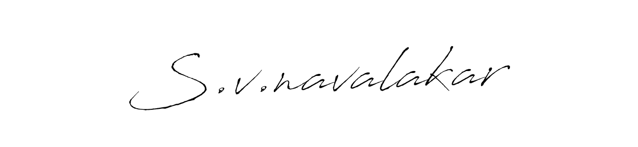 Also we have S.v.navalakar name is the best signature style. Create professional handwritten signature collection using Antro_Vectra autograph style. S.v.navalakar signature style 6 images and pictures png