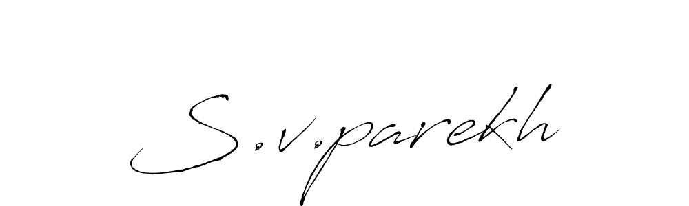 S.v.parekh stylish signature style. Best Handwritten Sign (Antro_Vectra) for my name. Handwritten Signature Collection Ideas for my name S.v.parekh. S.v.parekh signature style 6 images and pictures png