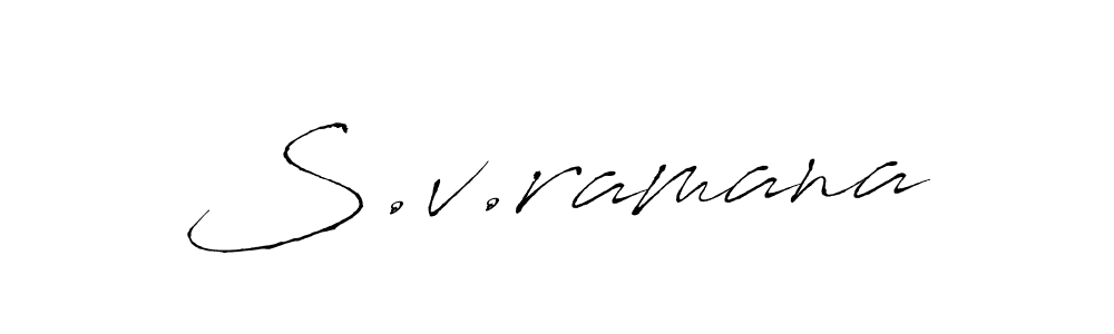 Use a signature maker to create a handwritten signature online. With this signature software, you can design (Antro_Vectra) your own signature for name S.v.ramana. S.v.ramana signature style 6 images and pictures png