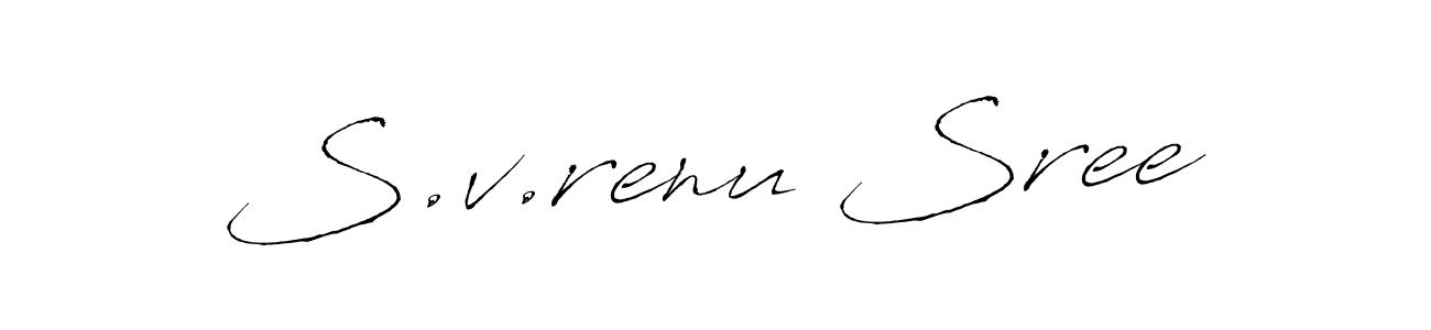 How to Draw S.v.renu Sree signature style? Antro_Vectra is a latest design signature styles for name S.v.renu Sree. S.v.renu Sree signature style 6 images and pictures png