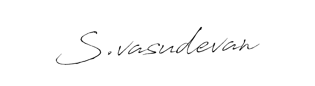 Create a beautiful signature design for name S.vasudevan. With this signature (Antro_Vectra) fonts, you can make a handwritten signature for free. S.vasudevan signature style 6 images and pictures png