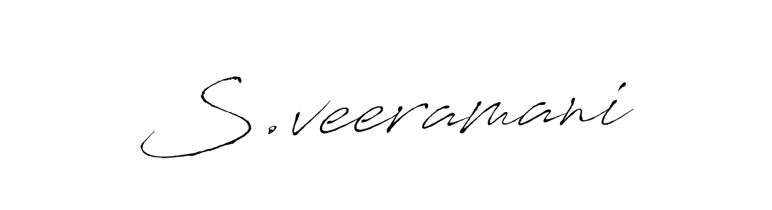 How to make S.veeramani name signature. Use Antro_Vectra style for creating short signs online. This is the latest handwritten sign. S.veeramani signature style 6 images and pictures png