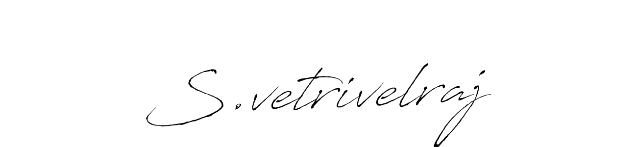 The best way (Antro_Vectra) to make a short signature is to pick only two or three words in your name. The name S.vetrivelraj include a total of six letters. For converting this name. S.vetrivelraj signature style 6 images and pictures png