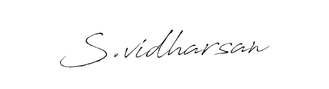 S.vidharsan stylish signature style. Best Handwritten Sign (Antro_Vectra) for my name. Handwritten Signature Collection Ideas for my name S.vidharsan. S.vidharsan signature style 6 images and pictures png