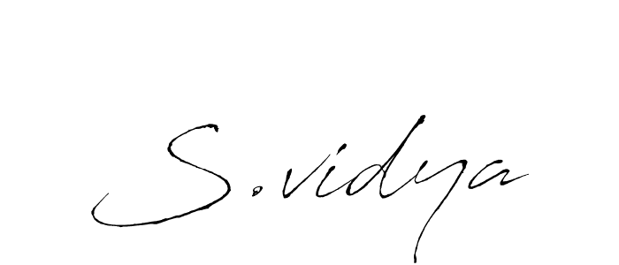 if you are searching for the best signature style for your name S.vidya. so please give up your signature search. here we have designed multiple signature styles  using Antro_Vectra. S.vidya signature style 6 images and pictures png