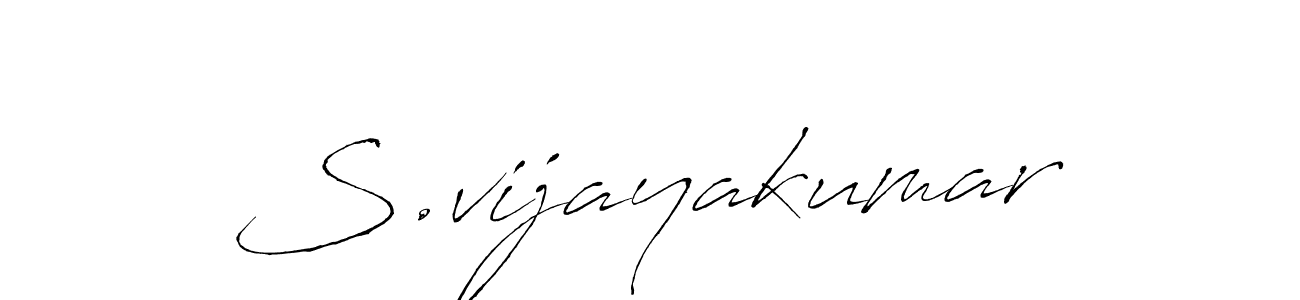 How to make S.vijayakumar name signature. Use Antro_Vectra style for creating short signs online. This is the latest handwritten sign. S.vijayakumar signature style 6 images and pictures png