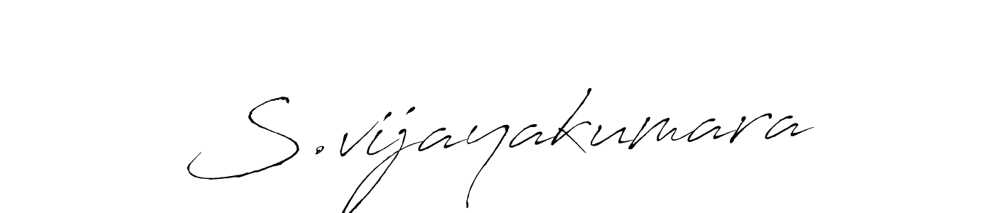 Use a signature maker to create a handwritten signature online. With this signature software, you can design (Antro_Vectra) your own signature for name S.vijayakumara. S.vijayakumara signature style 6 images and pictures png