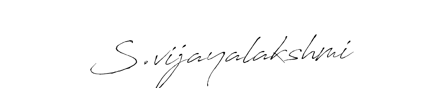 How to make S.vijayalakshmi name signature. Use Antro_Vectra style for creating short signs online. This is the latest handwritten sign. S.vijayalakshmi signature style 6 images and pictures png