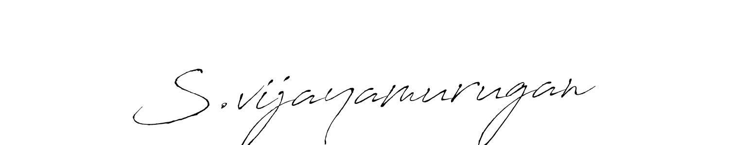 Make a beautiful signature design for name S.vijayamurugan. With this signature (Antro_Vectra) style, you can create a handwritten signature for free. S.vijayamurugan signature style 6 images and pictures png