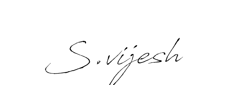 if you are searching for the best signature style for your name S.vijesh. so please give up your signature search. here we have designed multiple signature styles  using Antro_Vectra. S.vijesh signature style 6 images and pictures png