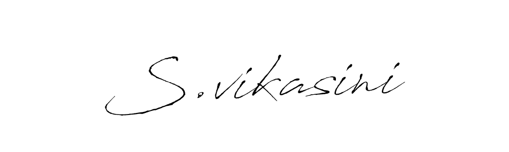 if you are searching for the best signature style for your name S.vikasini. so please give up your signature search. here we have designed multiple signature styles  using Antro_Vectra. S.vikasini signature style 6 images and pictures png