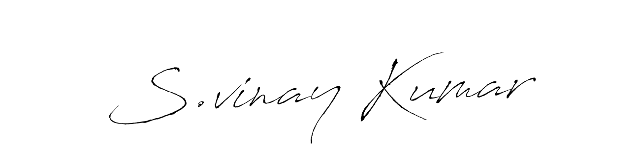 You should practise on your own different ways (Antro_Vectra) to write your name (S.vinay Kumar) in signature. don't let someone else do it for you. S.vinay Kumar signature style 6 images and pictures png
