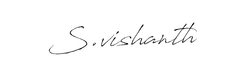 S.vishanth stylish signature style. Best Handwritten Sign (Antro_Vectra) for my name. Handwritten Signature Collection Ideas for my name S.vishanth. S.vishanth signature style 6 images and pictures png