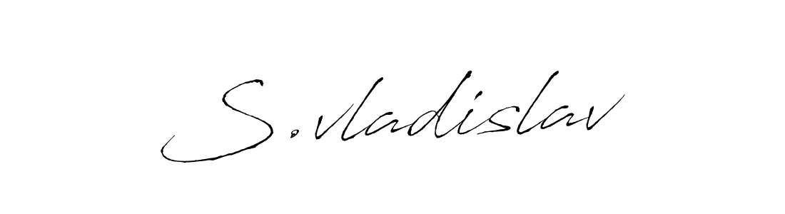Make a beautiful signature design for name S.vladislav. With this signature (Antro_Vectra) style, you can create a handwritten signature for free. S.vladislav signature style 6 images and pictures png