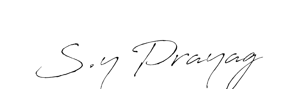 if you are searching for the best signature style for your name S.y Prayag. so please give up your signature search. here we have designed multiple signature styles  using Antro_Vectra. S.y Prayag signature style 6 images and pictures png