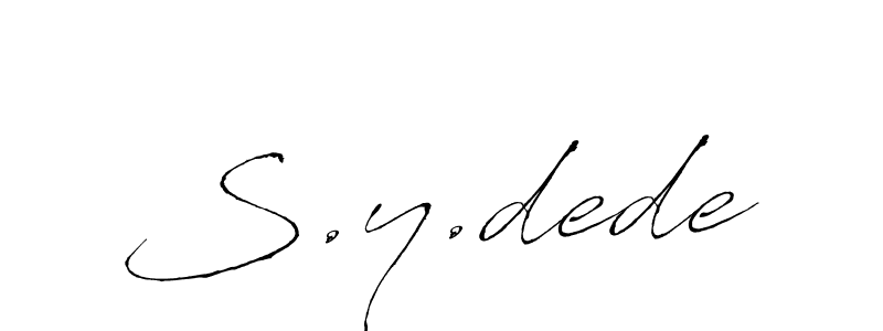 S.y.dede stylish signature style. Best Handwritten Sign (Antro_Vectra) for my name. Handwritten Signature Collection Ideas for my name S.y.dede. S.y.dede signature style 6 images and pictures png