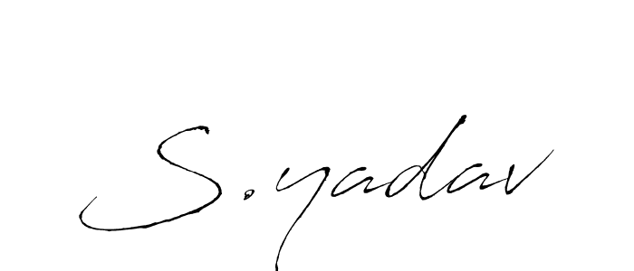 How to make S.yadav name signature. Use Antro_Vectra style for creating short signs online. This is the latest handwritten sign. S.yadav signature style 6 images and pictures png