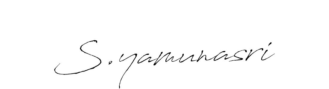 S.yamunasri stylish signature style. Best Handwritten Sign (Antro_Vectra) for my name. Handwritten Signature Collection Ideas for my name S.yamunasri. S.yamunasri signature style 6 images and pictures png