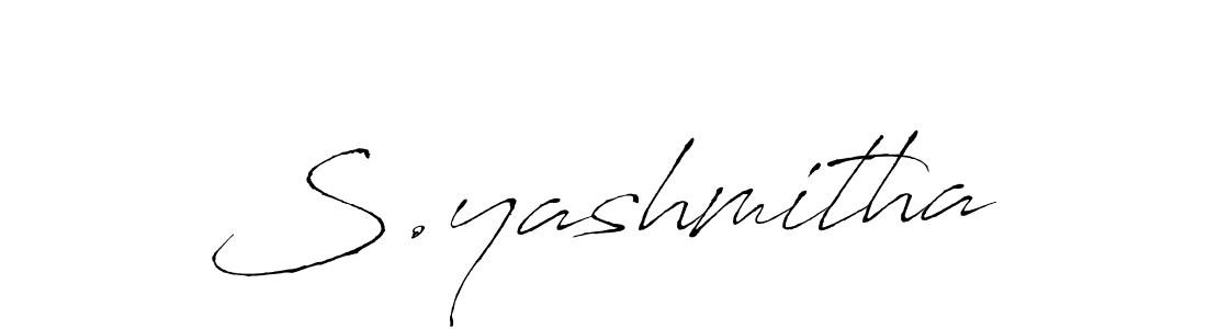 Use a signature maker to create a handwritten signature online. With this signature software, you can design (Antro_Vectra) your own signature for name S.yashmitha. S.yashmitha signature style 6 images and pictures png