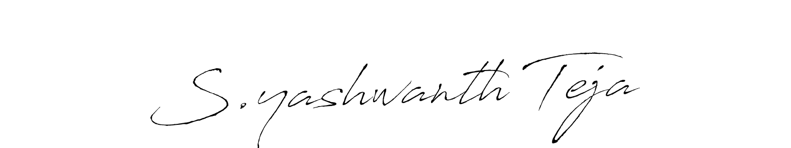 S.yashwanth Teja stylish signature style. Best Handwritten Sign (Antro_Vectra) for my name. Handwritten Signature Collection Ideas for my name S.yashwanth Teja. S.yashwanth Teja signature style 6 images and pictures png