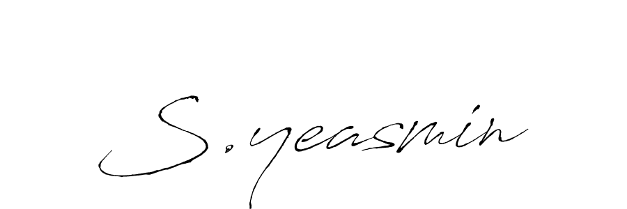 You should practise on your own different ways (Antro_Vectra) to write your name (S.yeasmin) in signature. don't let someone else do it for you. S.yeasmin signature style 6 images and pictures png