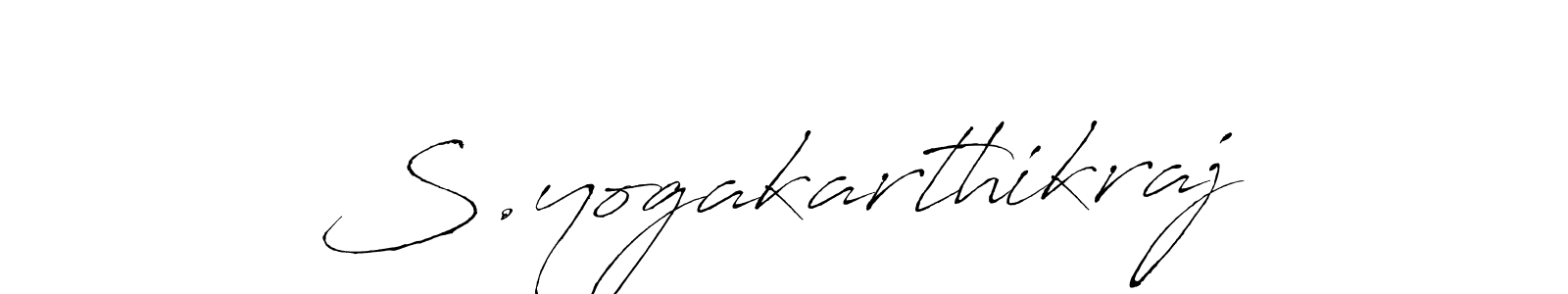 Design your own signature with our free online signature maker. With this signature software, you can create a handwritten (Antro_Vectra) signature for name S.yogakarthikraj. S.yogakarthikraj signature style 6 images and pictures png