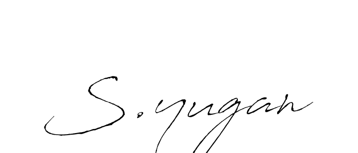 Use a signature maker to create a handwritten signature online. With this signature software, you can design (Antro_Vectra) your own signature for name S.yugan. S.yugan signature style 6 images and pictures png