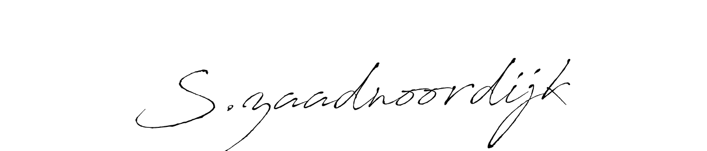 Create a beautiful signature design for name S.zaadnoordijk. With this signature (Antro_Vectra) fonts, you can make a handwritten signature for free. S.zaadnoordijk signature style 6 images and pictures png