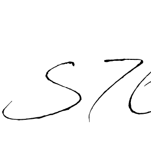 S76 stylish signature style. Best Handwritten Sign (Antro_Vectra) for my name. Handwritten Signature Collection Ideas for my name S76. S76 signature style 6 images and pictures png