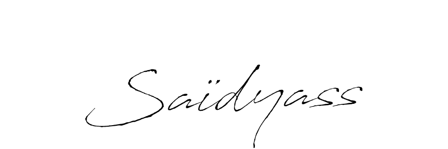 How to make Saïdyass name signature. Use Antro_Vectra style for creating short signs online. This is the latest handwritten sign. Saïdyass signature style 6 images and pictures png