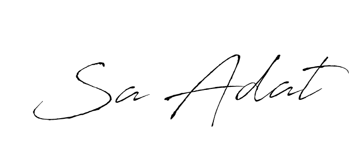 Design your own signature with our free online signature maker. With this signature software, you can create a handwritten (Antro_Vectra) signature for name Sa Adat. Sa Adat signature style 6 images and pictures png