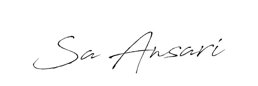 How to make Sa Ansari signature? Antro_Vectra is a professional autograph style. Create handwritten signature for Sa Ansari name. Sa Ansari signature style 6 images and pictures png