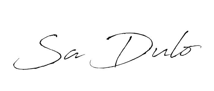 Design your own signature with our free online signature maker. With this signature software, you can create a handwritten (Antro_Vectra) signature for name Sa Dulo. Sa Dulo signature style 6 images and pictures png