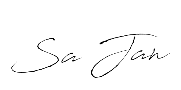 How to make Sa Jan signature? Antro_Vectra is a professional autograph style. Create handwritten signature for Sa Jan name. Sa Jan signature style 6 images and pictures png