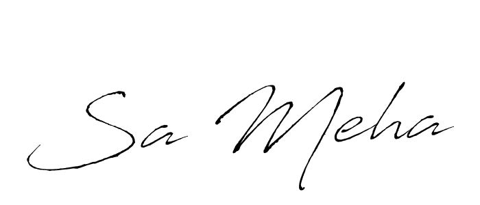 The best way (Antro_Vectra) to make a short signature is to pick only two or three words in your name. The name Sa Meha include a total of six letters. For converting this name. Sa Meha signature style 6 images and pictures png