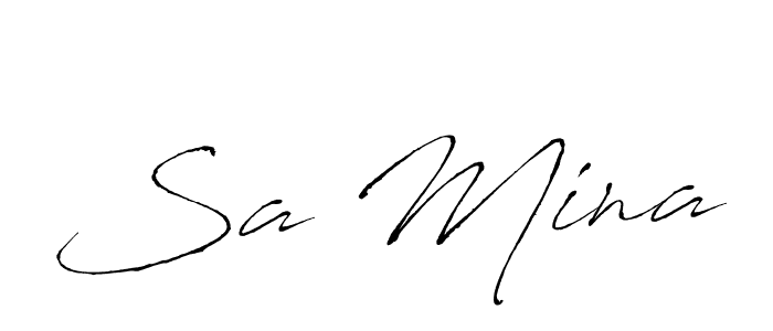 Antro_Vectra is a professional signature style that is perfect for those who want to add a touch of class to their signature. It is also a great choice for those who want to make their signature more unique. Get Sa Mina name to fancy signature for free. Sa Mina signature style 6 images and pictures png