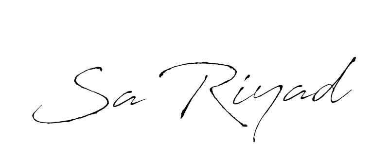 Also You can easily find your signature by using the search form. We will create Sa Riyad name handwritten signature images for you free of cost using Antro_Vectra sign style. Sa Riyad signature style 6 images and pictures png