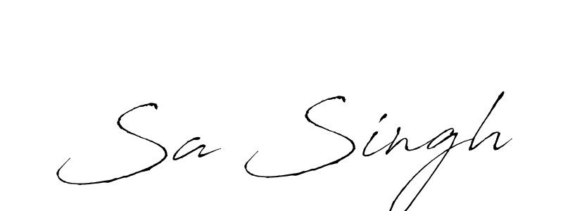 Create a beautiful signature design for name Sa Singh. With this signature (Antro_Vectra) fonts, you can make a handwritten signature for free. Sa Singh signature style 6 images and pictures png
