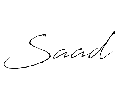 Use a signature maker to create a handwritten signature online. With this signature software, you can design (Antro_Vectra) your own signature for name Saad. Saad signature style 6 images and pictures png