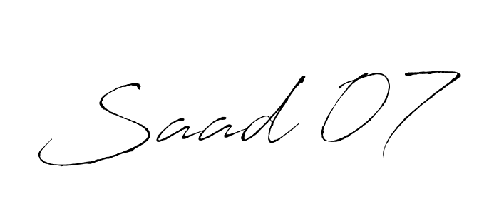 Once you've used our free online signature maker to create your best signature Antro_Vectra style, it's time to enjoy all of the benefits that Saad 07 name signing documents. Saad 07 signature style 6 images and pictures png