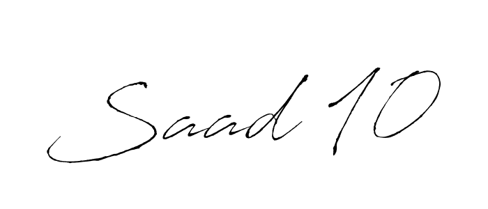 The best way (Antro_Vectra) to make a short signature is to pick only two or three words in your name. The name Saad 10 include a total of six letters. For converting this name. Saad 10 signature style 6 images and pictures png