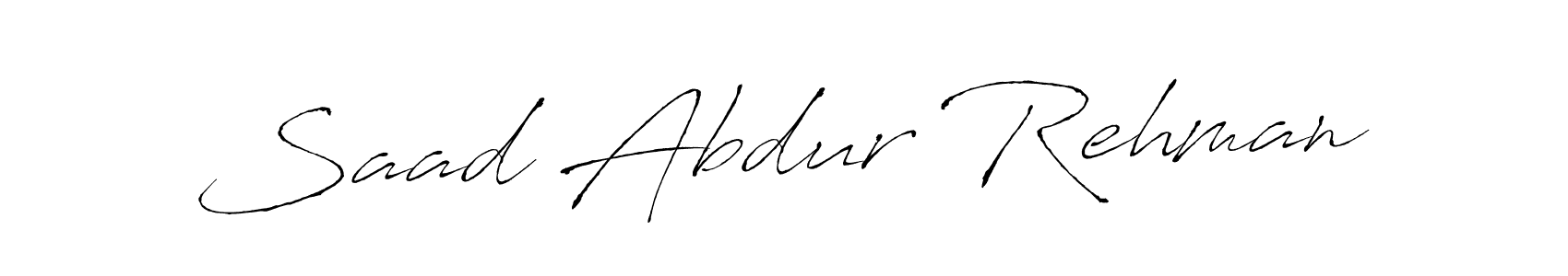 Create a beautiful signature design for name Saad Abdur Rehman. With this signature (Antro_Vectra) fonts, you can make a handwritten signature for free. Saad Abdur Rehman signature style 6 images and pictures png