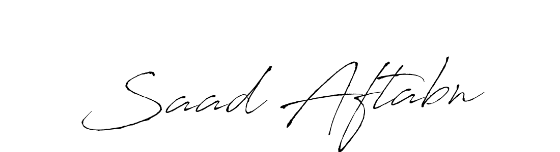 Make a beautiful signature design for name Saad Aftabn. With this signature (Antro_Vectra) style, you can create a handwritten signature for free. Saad Aftabn signature style 6 images and pictures png