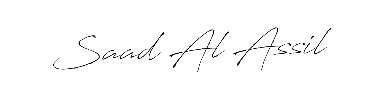 Also we have Saad Al Assil name is the best signature style. Create professional handwritten signature collection using Antro_Vectra autograph style. Saad Al Assil signature style 6 images and pictures png