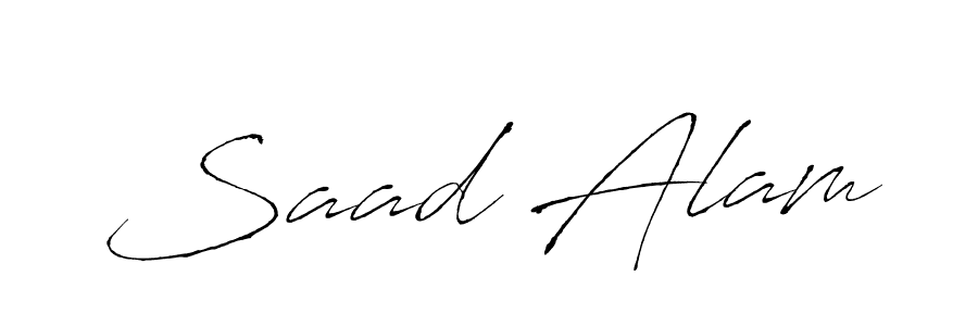 Create a beautiful signature design for name Saad Alam. With this signature (Antro_Vectra) fonts, you can make a handwritten signature for free. Saad Alam signature style 6 images and pictures png